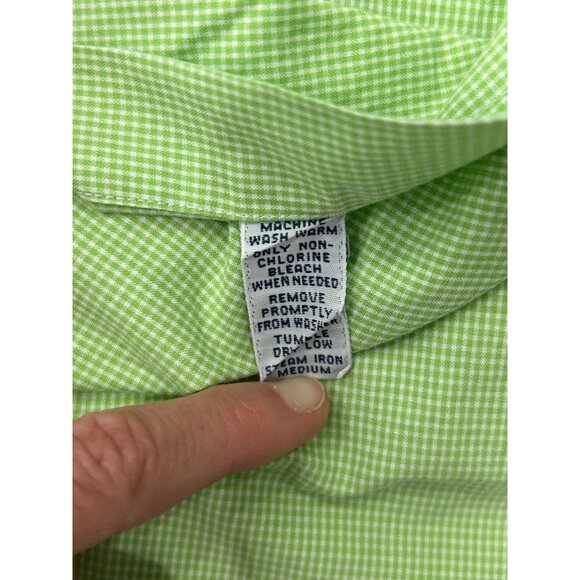 Ralph Lauren Mens Classic Fit Green Short Sleeve Button-Down Shirt Sz Large - Picture 7 of 8